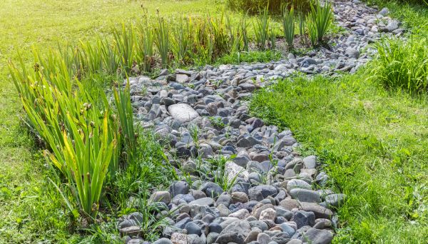 River Rock Garden Installation in Stamford